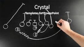  Presentation with tactics - Cool new presentation theme with defensive tactics - hand drawing scheme of football backdrop and a dark gray colored foreground
