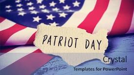  Presentation with united states flag - PPT layouts featuring september 11 attack - piece of paper background and a teal colored foreground