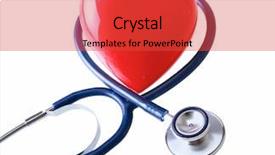  Presentation with heart attack - Beautiful PPT layouts featuring attack cancer - stethoscope in the shape backdrop and a red colored foreground