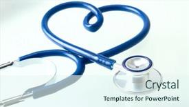  Presentation with heart attack - Colorful slide set enhanced with attack cancer - stethoscope in the shape backdrop and a sky blue colored foreground