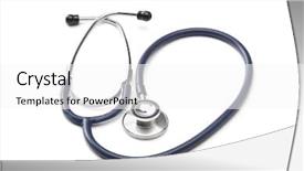  Presentation with heart attack - Colorful PPT theme enhanced with attack cancer - stethoscope in the shape backdrop and a white colored foreground