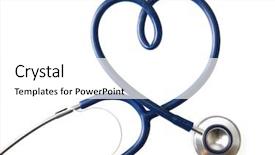  Presentation with heart attack - Slide set with attack cancer - stethoscope in the shape background and a white colored foreground