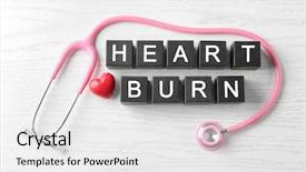  Presentation with burn - Audience pleasing slide set consisting of attack cancer - text heart burn made backdrop and a white colored foreground