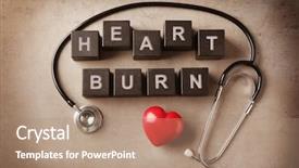  Presentation with burn - Audience pleasing presentation design consisting of attack cancer - text heart burn made backdrop and a coral colored foreground