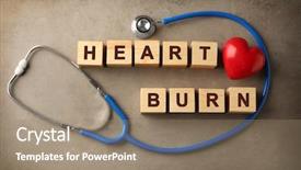  Presentation with burn - Cool new slide deck with attack cancer - text heart burn made backdrop and a coral colored foreground