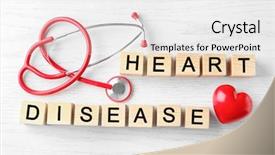  Presentation with disease cancer - PPT theme having attack cancer - text heart disease made background and a white colored foreground