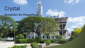  Presentation with zanzibar - Amazing presentation theme having attack culture - house of wonders stone town backdrop and a light blue colored foreground