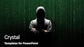  Presentation with anonymous - Presentation theme consisting of attack darknet fraud dangerous virus background and a black colored foreground