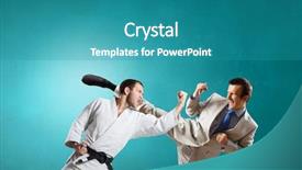  Presentation with battle - PPT layouts having attack related - battle of opponents background and a  colored foreground