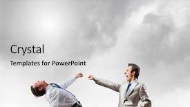  Presentation with battle - Slides having attack related - battle of opponents background and a  colored foreground