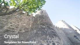  Presentation with middle ages - Audience pleasing slide set consisting of attacks during the middle ages backdrop and a gray colored foreground