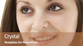  Presentation with smiling little girl - Colorful presentation theme enhanced with attactive - studio portrait of smiling teenage backdrop and a  colored foreground