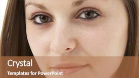  Presentation with smiling little girl - Presentation theme having attactive - studio portrait of smiling teenage background and a  colored foreground