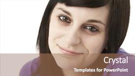  Presentation with teenage girl - Amazing presentation theme having attactive - studio portrait of smiling teenage backdrop and a  colored foreground