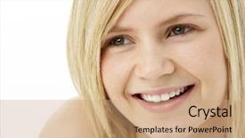  Presentation with girl teens - Audience pleasing presentation design consisting of attactive - studio portrait of surprised teenage backdrop and a  colored foreground