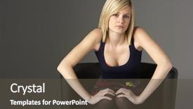  Presentation with girl teens - Presentation design having attactive - studio portrait of teenage girl background and a  colored foreground