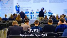  Presentation with congress - Slide deck having attendance - people attend business conference background and a wine colored foreground