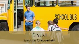  Presentation with teacher attendance - Theme featuring attendance - smiling teacher updating check list background and a gold colored foreground