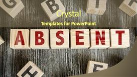  Presentation with blocks - Amazing PPT theme having attendance - wooden blocks with the text backdrop and a violet colored foreground