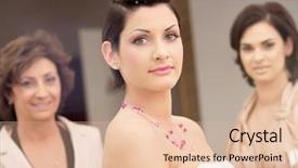  Presentation with bride - Presentation theme having attendance just before the wedding background and a lemonade colored foreground