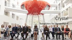  Presentation with assistive listening device - Colorful slide set enhanced with attendee - audience listening to speaker backdrop and a soft green colored foreground
