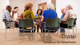  Presentation with community center - Amazing presentation having attending self help therapy group backdrop and a coral colored foreground