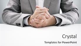  Presentation with attention - Colorful presentation enhanced with attention - businessman at desk in business backdrop and a white colored foreground