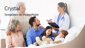  Presentation with attention - Colorful PPT layouts enhanced with attention - family visiting little girl backdrop and a white colored foreground