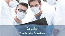  Presentation with x ray lung - Cool new PPT layouts with attention - male doctors looking attentively backdrop and a ocean colored foreground
