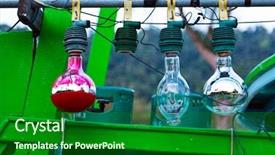  Presentation with attention - Audience pleasing PPT theme consisting of attention detail red - abstract signal lamps backdrop and a forest green colored foreground