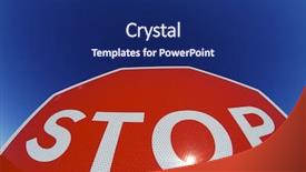  Presentation with traffic signal - Slides having attention detail red - stop word written background and a navy blue colored foreground