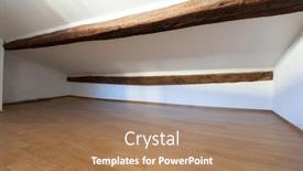  Presentation with nobody - Slide set consisting of attic-with-wooden-beams background and a  colored foreground