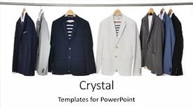  Presentation with professional - Slides having professional attire - different men's suits shirt background and a white colored foreground