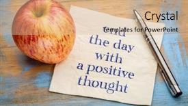  Presentation with thought - Presentation theme consisting of attitude gratitude - end the day background and a coral colored foreground