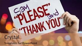  Presentation with thank - PPT theme enhanced with attitude gratitude - say please and thank you background and a coral colored foreground