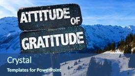  Presentation with attitude - Beautiful slides featuring attitude of gratitude sign backdrop and a ocean colored foreground