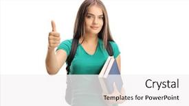  Presentation with worried female college student for health check up - Amazing theme having attitude satisfaction - beautiful female student backdrop and a white colored foreground