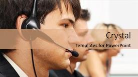  Presentation with customer service - Colorful presentation theme enhanced with  backdrop and a  colored foreground