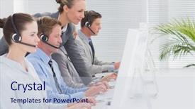  Presentation with work the word in your life - Presentation design with mqanaging customer service - manager checking the work background and a  colored foreground