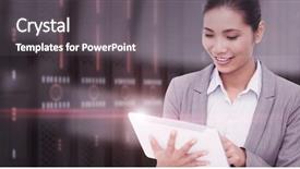  Presentation with hospital customer service - Cool new PPT theme with attract customers system - close up of a laughing backdrop and a  colored foreground