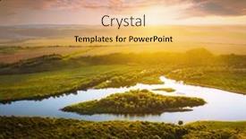  Presentation with top view of amazon river - Beautiful presentation featuring attractive-aerial-top-view backdrop and a yellow colored foreground