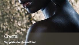  Presentation with african american christianity - Amazing PPT theme having attractive african american woman closeup backdrop and a dark gray colored foreground