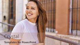  Presentation with beautiful black women smiling - PPT layouts enhanced with attractive-and-beautiful-hispanic-woman background and a coral colored foreground