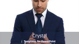  Presentation with navy blue - Amazing PPT layouts having attractive-bearded-businessman-in-navy backdrop and a navy blue colored foreground