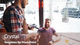  Presentation with chinese happy birthday backgrouds card - Beautiful presentation theme featuring attractive bearded man drinking beer backdrop and a  colored foreground