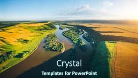  Presentation with earth eye - Slide deck with attractive-bird-s-eye-view background and a navy blue colored foreground