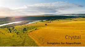  Presentation with earth eye - PPT layouts having attractive-bird-s-eye-view background and a gold colored foreground