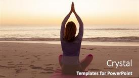  Presentation with prayer hands - Amazing slides having attractive-blonde-caucasian-woman-enjoying backdrop and a tawny brown colored foreground