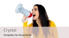  Presentation with white and black woman climbing ladders - Slides enhanced with attractive-brunette-woman-isolated background and a lemonade colored foreground