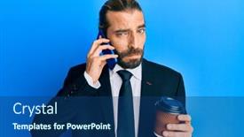  Presentation with drinking problem - Cool new slide deck with attractive-business-man-with-long backdrop and a ocean colored foreground